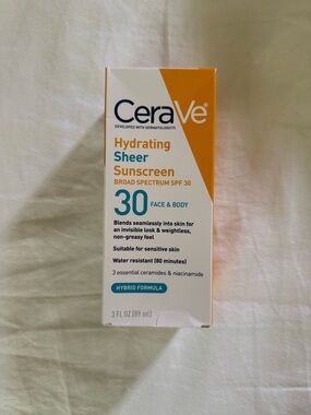 CeraVe Hydrating Sheer Sunscreen SPF 30